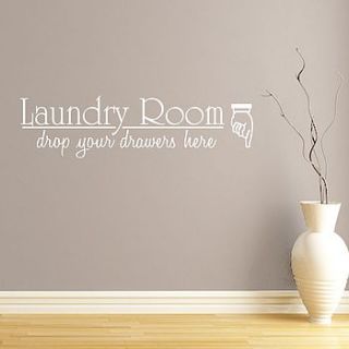 laundry room quote wall sticker by mirrorin
