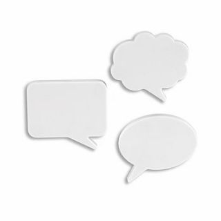 talk bubble whiteboard magnets by lisa angel homeware and gifts