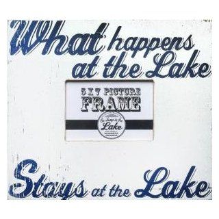 What Happens At the Lake Stays At the Lake   Rustic Wooden Frame for 5x7 Picture   Decorative Signs