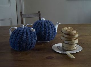 hand knitted tea cosy by roost living