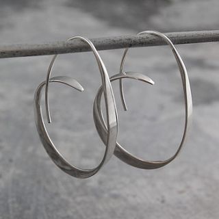 tapered sterling silver hoops by otis jaxon silver and gold jewellery