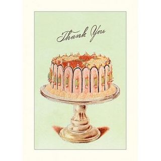 cavellini & co cake thank you note cards by lytton and lily vintage home & garden