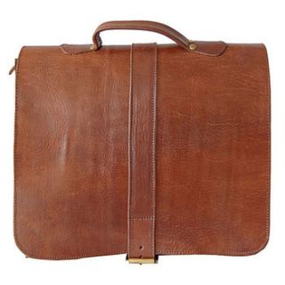 satchel cartable leather briefcase by ismad london