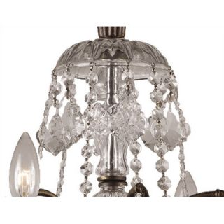 Crystorama Traditional Classic 6 Light Crystal Candle Chandelier