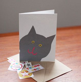 animal card with stickers by owl & cat designs