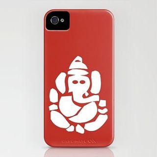lord ganesh silhouette case for iphone by indira albert