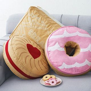 biscuit cushion by lisa angel homeware and gifts