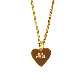 be mine small heart token necklace by hannah makes things