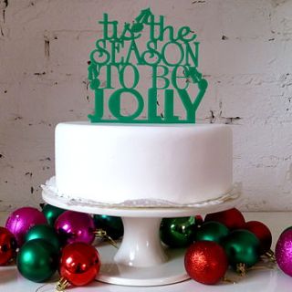 tis the season to be jolly cake topper by miss cake