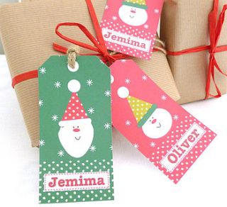 personalised christmas gift tags by tillie mint