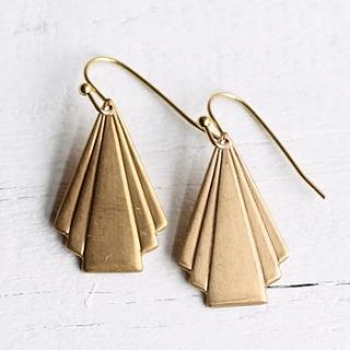 deco fan earrings by silk purse, sow's ear