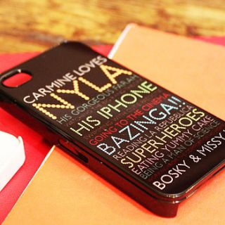 personalised case for iphone in black by pickle pie gifts