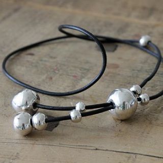 globe ceramic & silver bead pendant by ella james