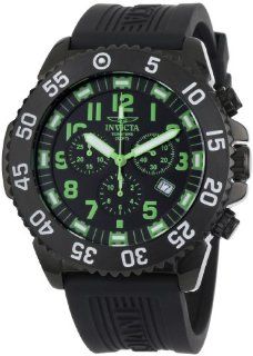 Invicta Men's 1107 Pro Diver Chronograph Black Dial Black Polyurethane Watch Invicta Watches