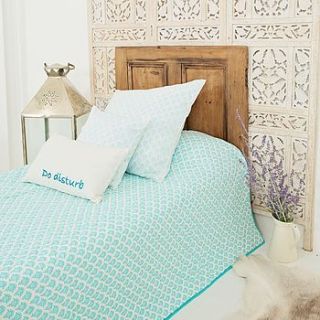 block printed quilt by bathsheba designs