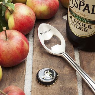 personalised spoon bottle opener by the cutlery commission