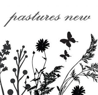 pastures new silhouette card by apple of my eye design