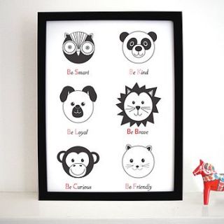 personalised animal personality print by karin Åkesson