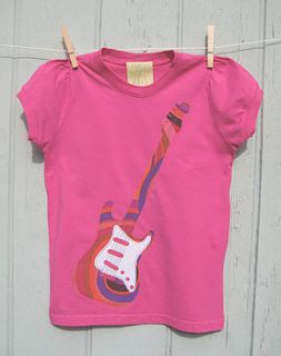 girls guitar t by kushdi for kids