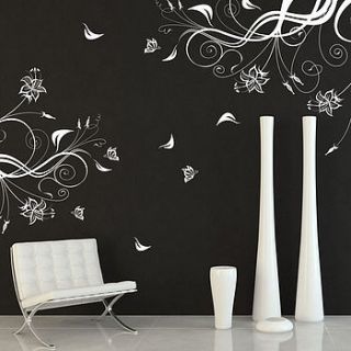 butterfly and vine wall stickers by parkins interiors