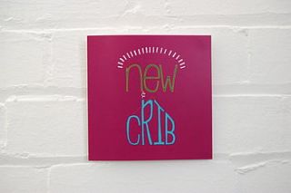 'new crib' vintage new home card by jollysmith