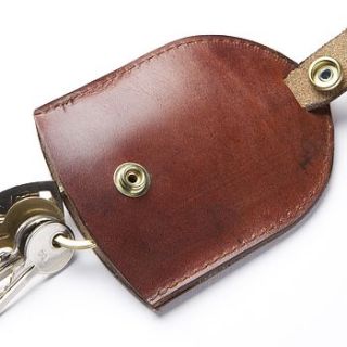 hand made leather key pouch case by tanner bates