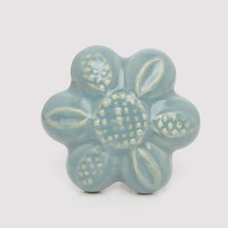 turquoise blue ceramic asbury azul knob by trinca ferro