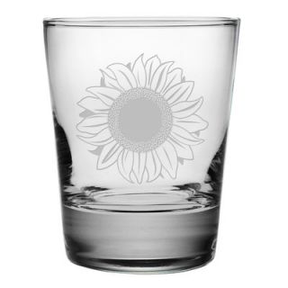 Susquehanna Glass Sunflower Double Old Fashioned Glass (Set of 4)