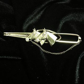 vintage horse tie clip by iamia