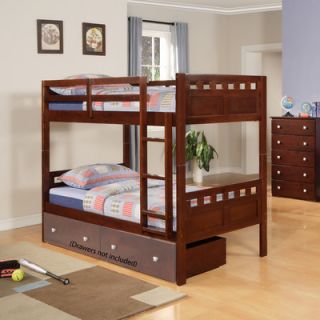 Donco Kids Deco Twin over Twin Bunk Bed with Built In Ladder