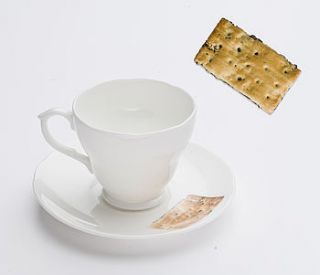 garibaldi biscuit tea cup and saucer by happynice