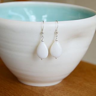 river shell teardrop earrings by adela rome