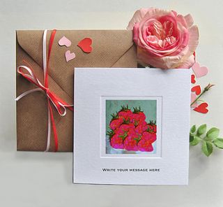 'strawberries luxury valentine's card' by honey tree publishing