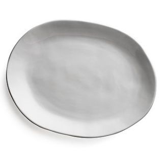 oval stoneware serving platter by home address