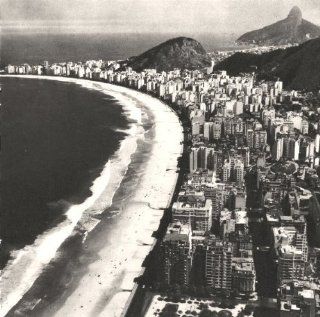BRAZIL Rio de Janeiro Copacabana (2) ; vintage print 1951  