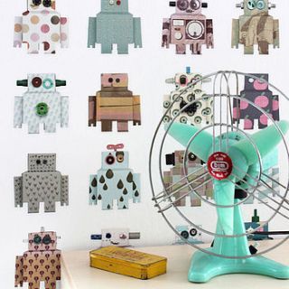 studio ditte robot wallpaper by catkin collection