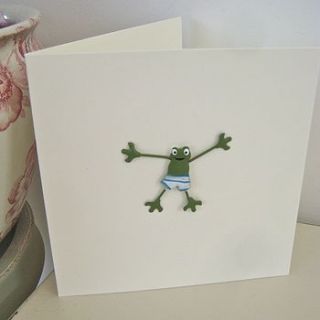 frog handmade card by chapel cards