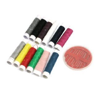 Sewing Kit Colorful Thread Spools Threader Needle Travel Repair Set