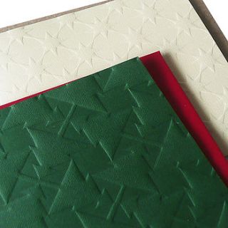 small hand embossed christmas cards by linokingcards