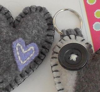 heart shaped keyfob by carol atkinson textiles