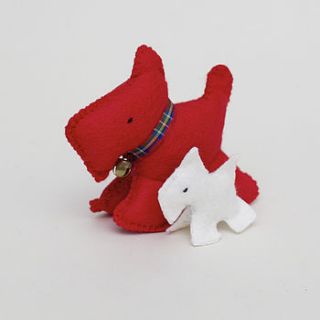 christmas scottie dog sewing kit by gemima craft kits
