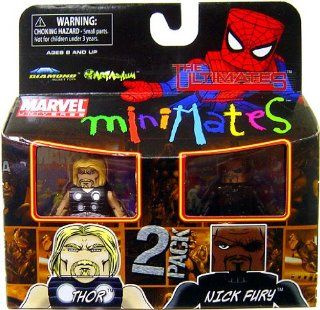 Marvel MiniMates Series 27 Mini Figure 2 Pack Ultimate Thor and Nick Fury Toys & Games