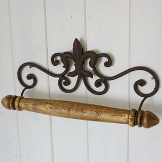 fleur de lys towel rail by the chic country home