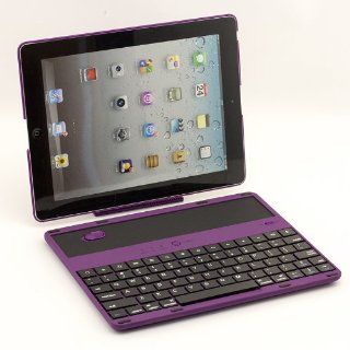 SUPERNIGHT 360 Degrees Rotating Removable Bluetooth Keyboard Case Cover Stand for iPad 2 3 4 Purple Women Girls Computers & Accessories