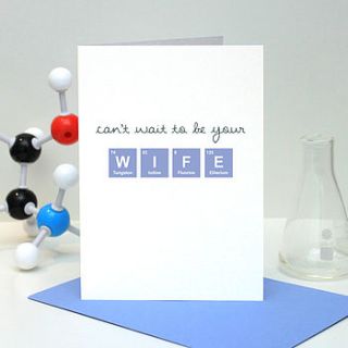 'can't wait to be your wife' card by geek cards for the love of geek