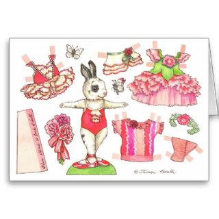Birthday Carnation Paper Doll Card