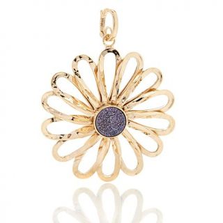 Technibond® Violet Blush Drusy Daisy Design Pendant