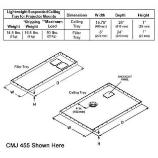 Peerless Variable Position Suspended Ceiling Plate