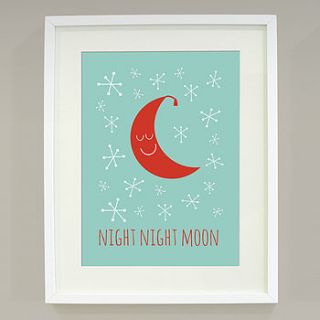 'night night moon' art print by bread & jam
