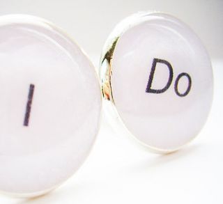 'i' 'do' wedding cufflinks by sophie hutchinson designs